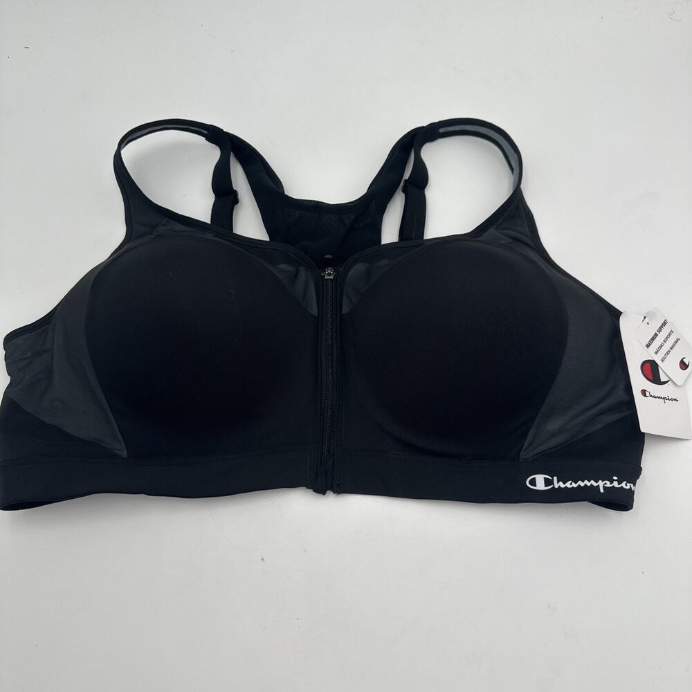 Champion Women's Motion Control Zip Front Sports Bra Size 42D